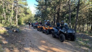 Quad tour going through forest