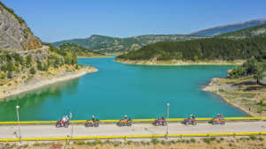 Quad tour with a view of the beautiful Green Lake in Ričice